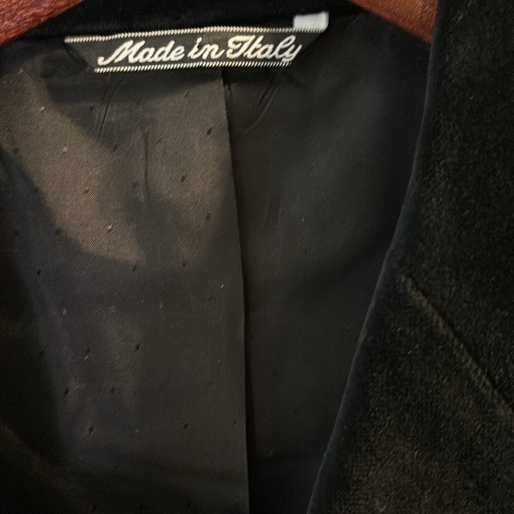 Kimo Men's Black Cotton Velvet Sport Coat Blazer Jacket Holiday - Picture 3 of 8